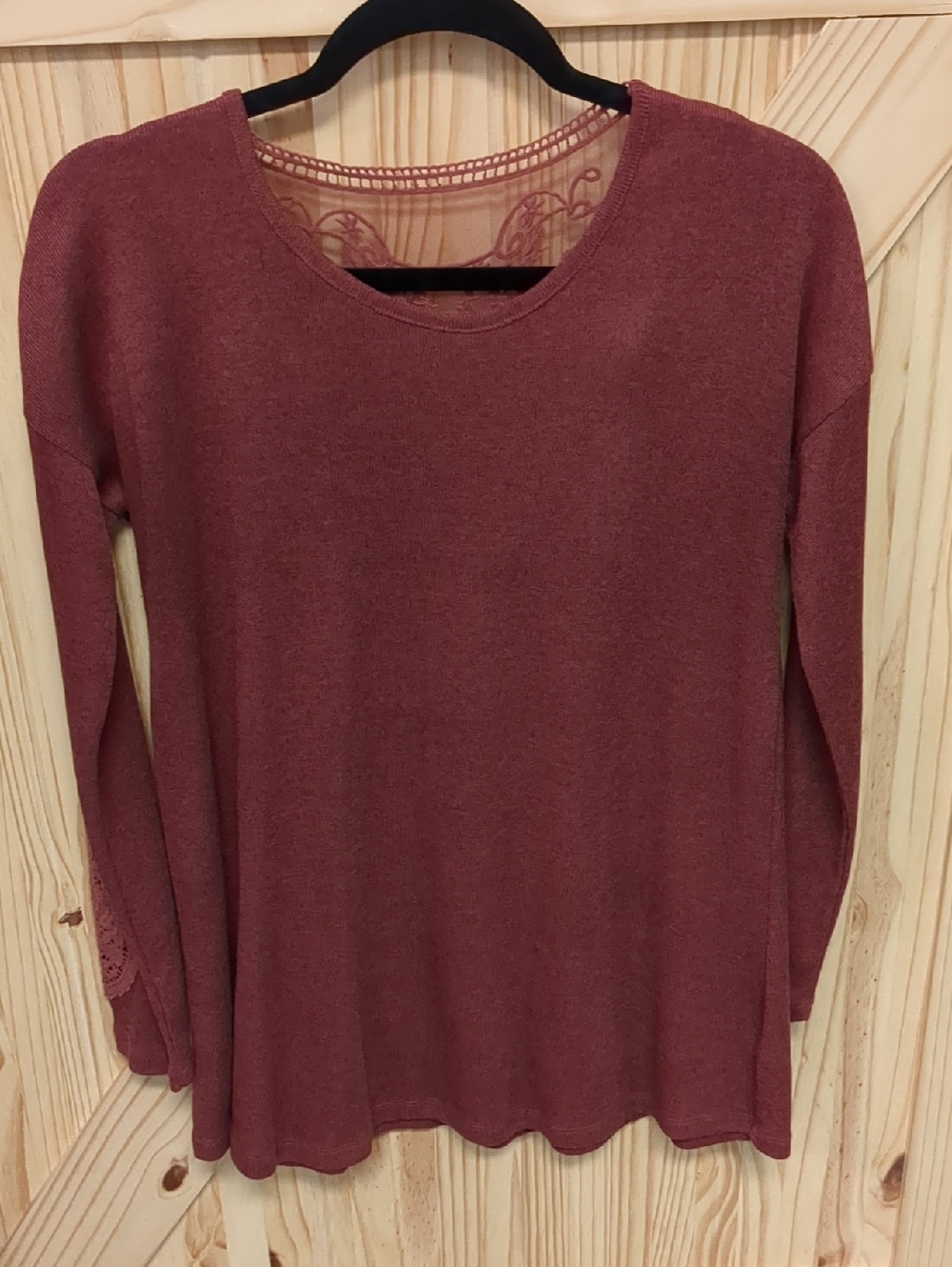 Simply Noelle Dusty Rose Lace-back Top